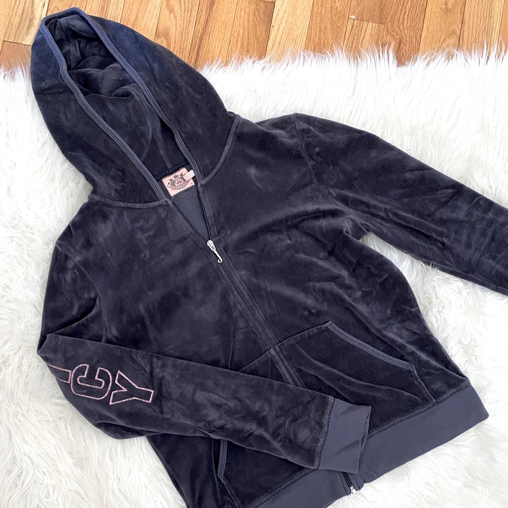 JUICY COUTURE Y2K NAVY TRACK TOP